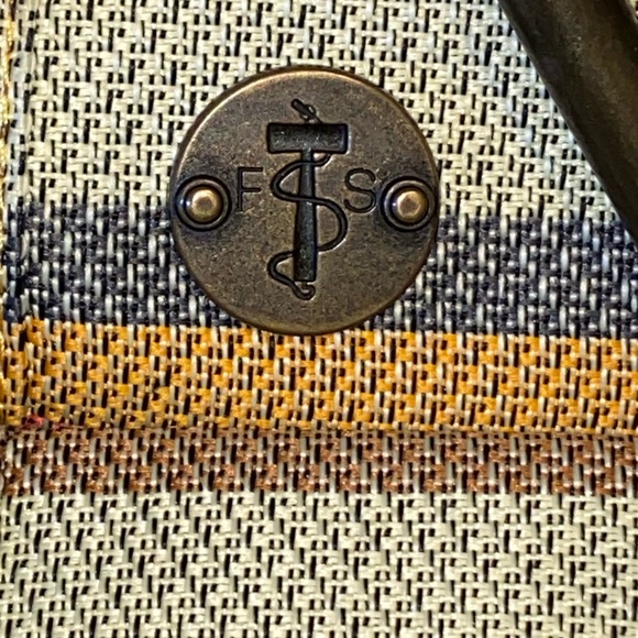 Focused Space Striped Backpack Natural Colors Preloved - Picture 5 of 8